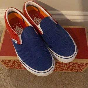 Comfy corduroy feel slip on sneakers